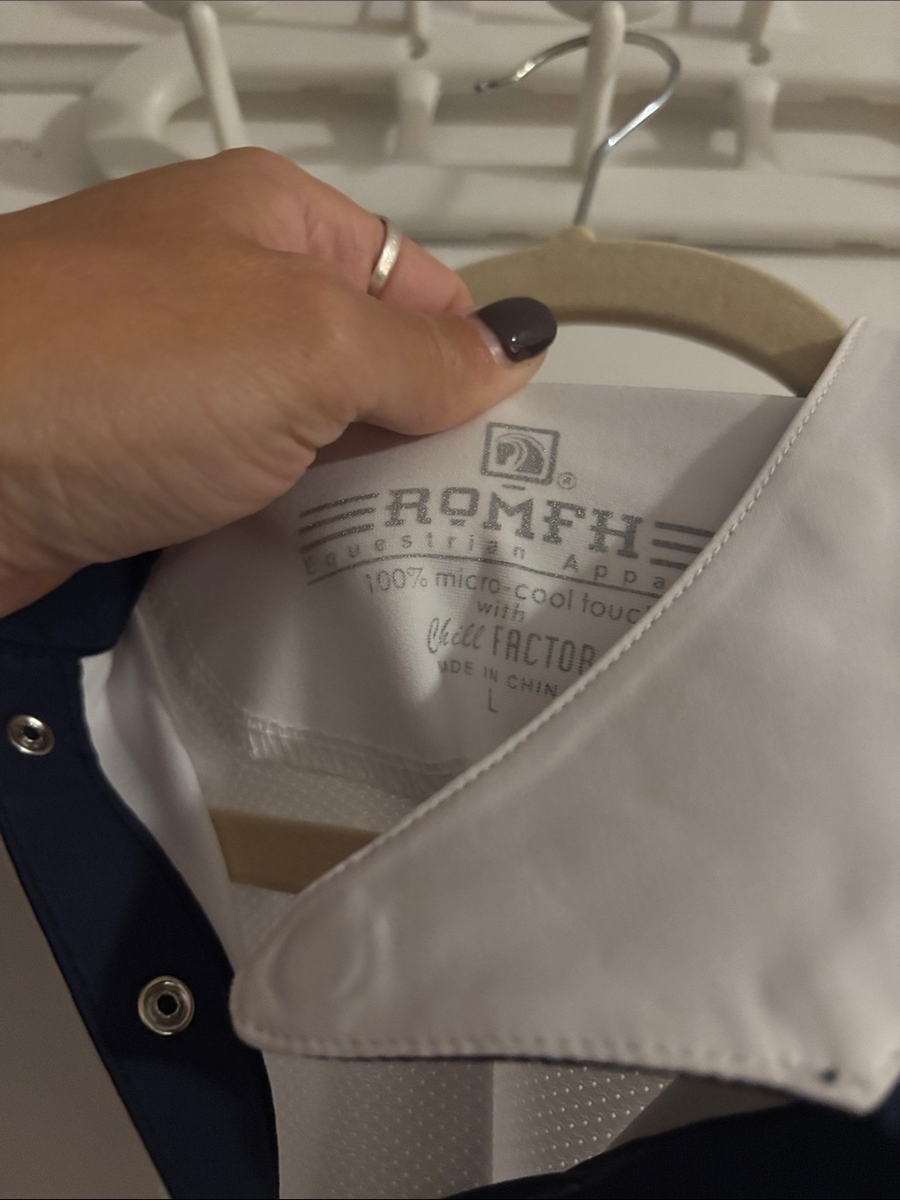 ROMFH Equestrian Apparel Half Button Up Rider Top - Picture 2 of 5